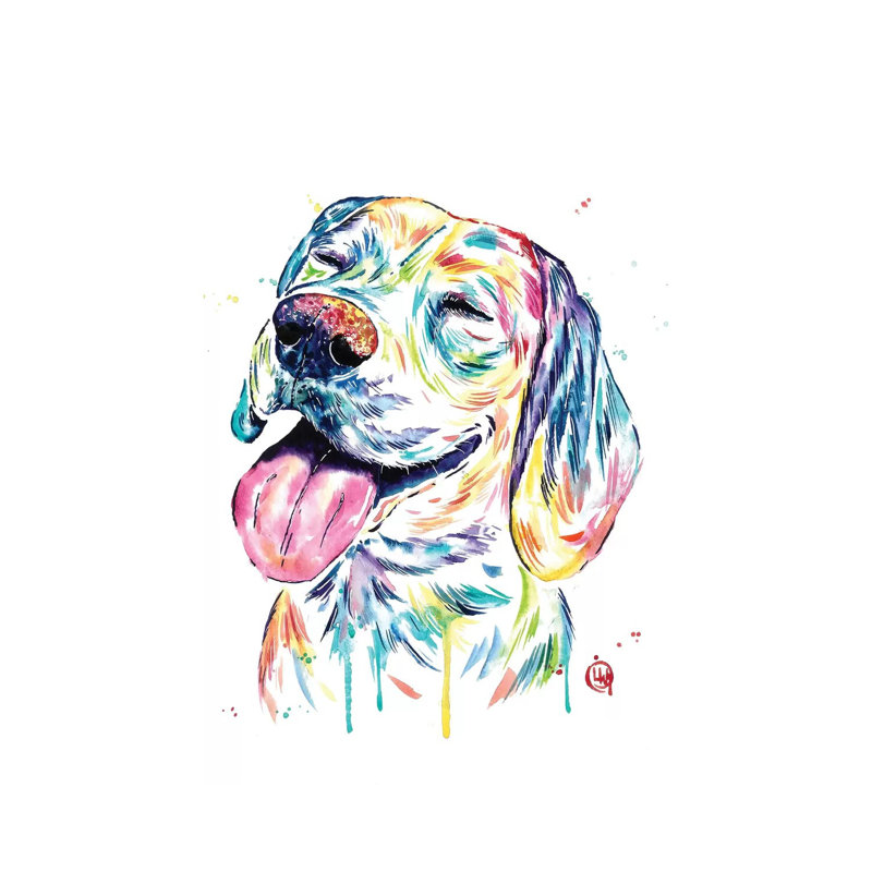 Loveable Beagle by Lisa Whitehouse - Wrapped Canvas Gallery-Wrapped Canvas Giclée