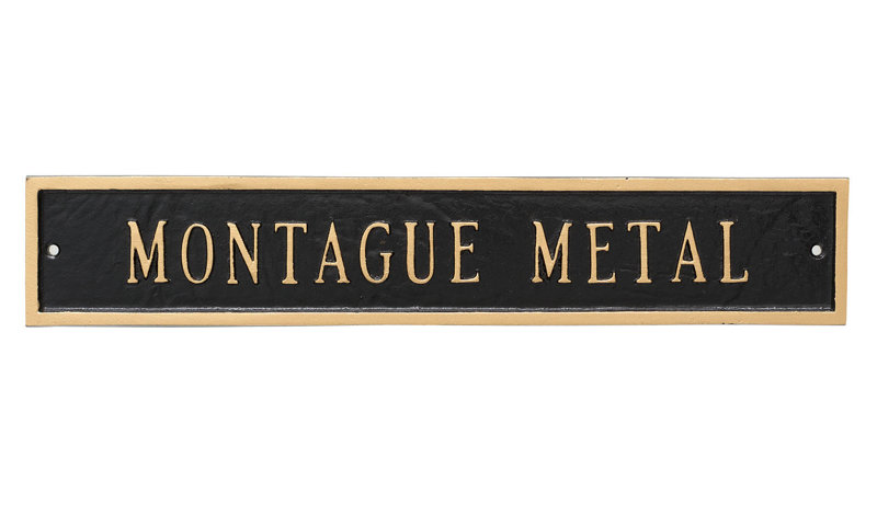 Plaque d'adresse murale sur 1 ligne classique, Gris / Argent, Oui