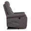 Fauteuil inclinable contemporain à dossier manuel avec rembourrage en mousse à mémoire de forme, revêtement en tissu gris