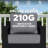 5-Piece Outdoor Aluminum Patio Conversation Set with Fire Pit Table, Swivel Chairs, Sofa and Gray Cushions-1775384676