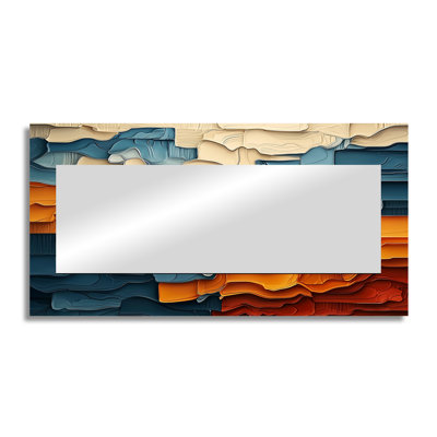 Biomorphism Fragments Forms II - Cubism Accent Wall Mirror - Printed On Metal