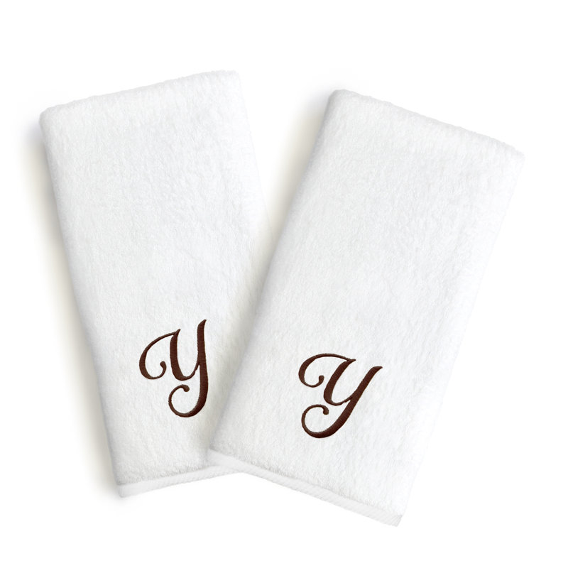 Essuie-mains en coton turc 2 pièces Soft Twist, Lettre : Y