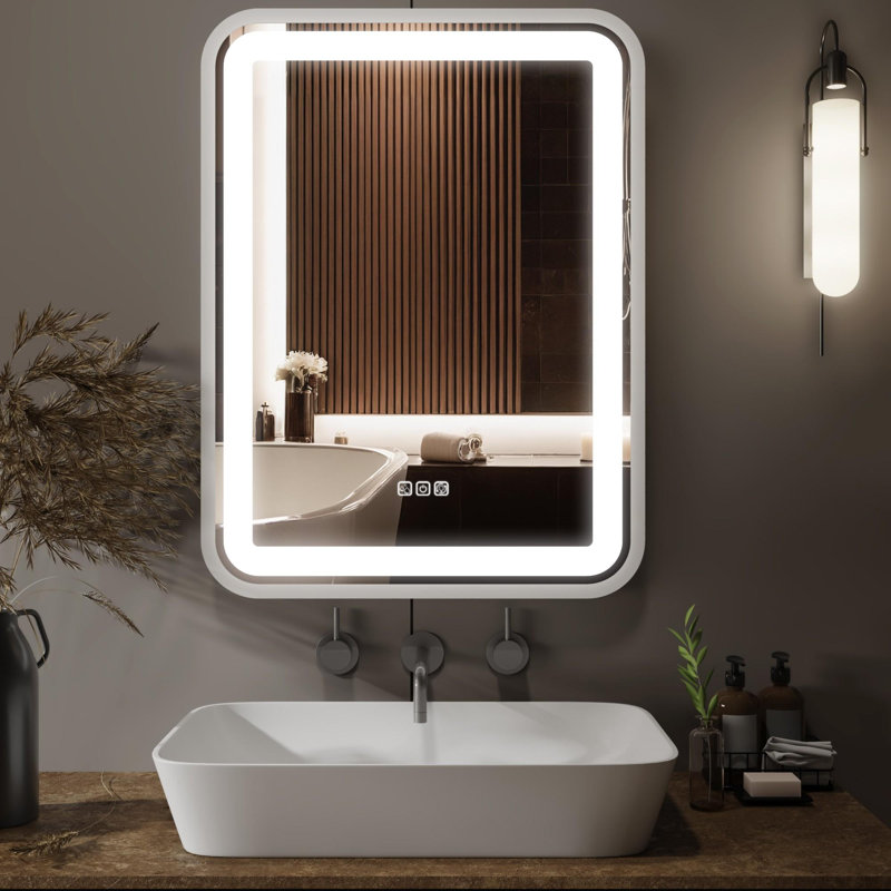 Miroir de salle de bain mural à DEL, 36 po x 28 po