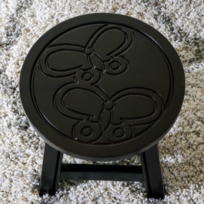Solid + Manufactured Wood Accent Stool