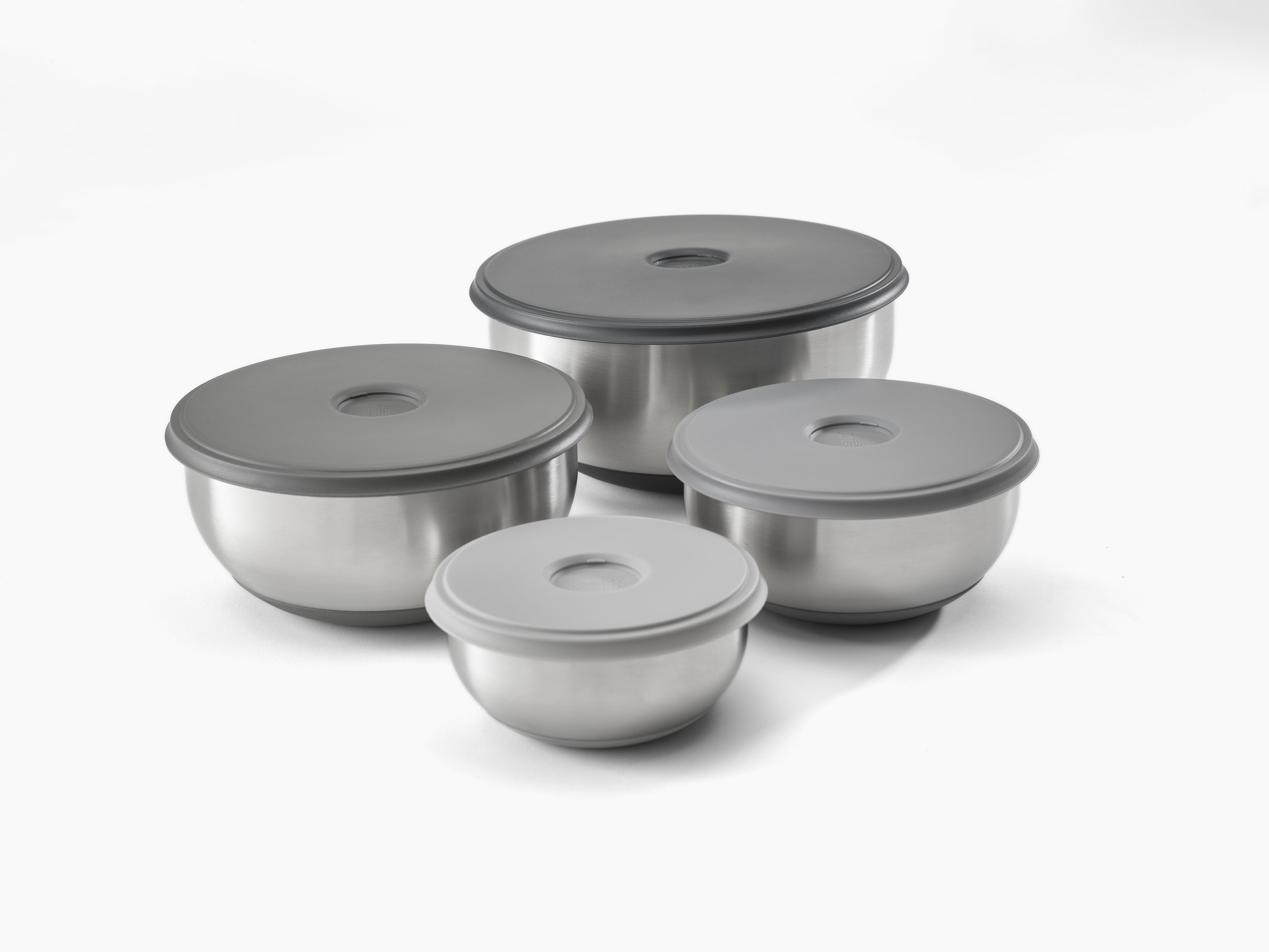 Sterilite 8 Piece Bowl And Lid Set Plastic Mixing Bowl With Spout