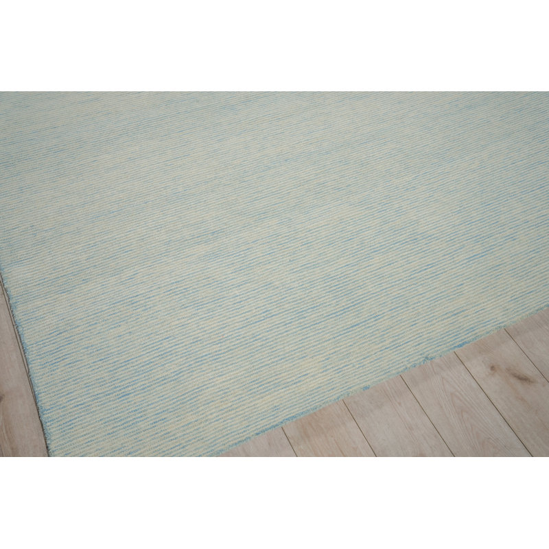 Benton Hand Tufted New Zealand Wool Blue Area Rug, 6'X9'