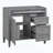 Bathroom Vanity Cabinet Only with Two Drawers, Tip-Out Drawer and Door Organizer, Solid Wood Frame, Gray-135637711