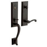 Stonegate Handleset with Deadbolt and Door Lever and Rosette