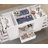 Closet Island With 12 Drawers, Wardrobe Armoire Island with Glass Top and Display Shelves, White-869953757