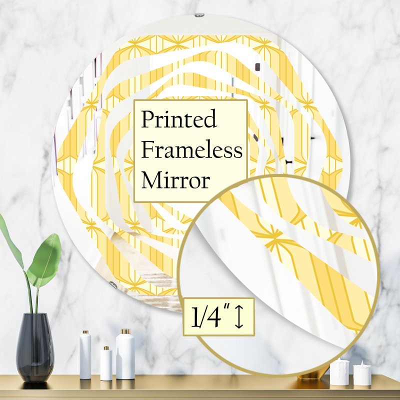 Miroir mural Ornament III Whirl, H 31,5 po x l po