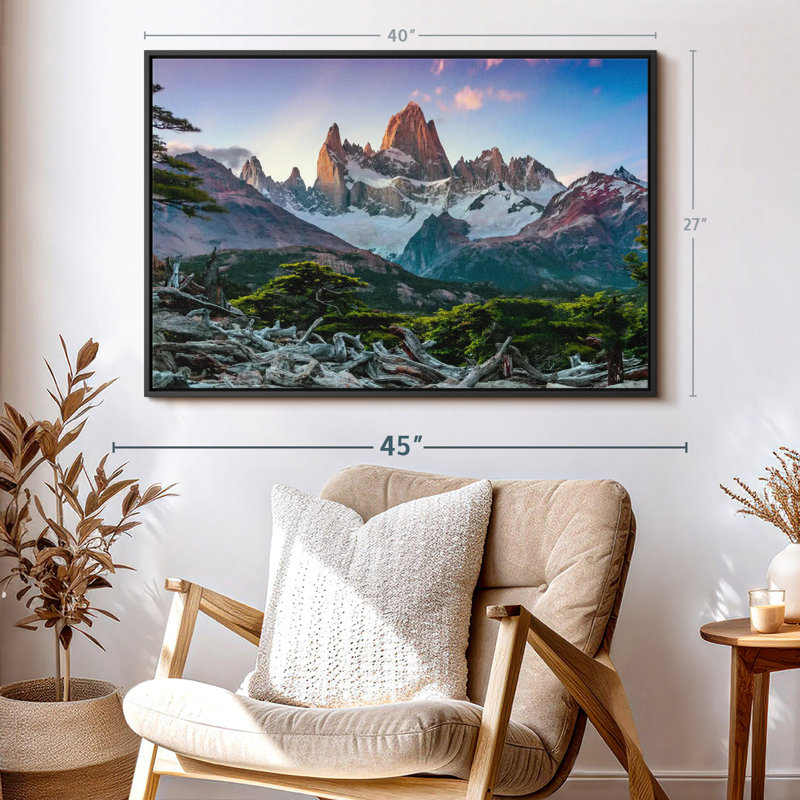 Impression sur toile Fitz Roy Snowy Pantops, H 27 po x l 40 po
