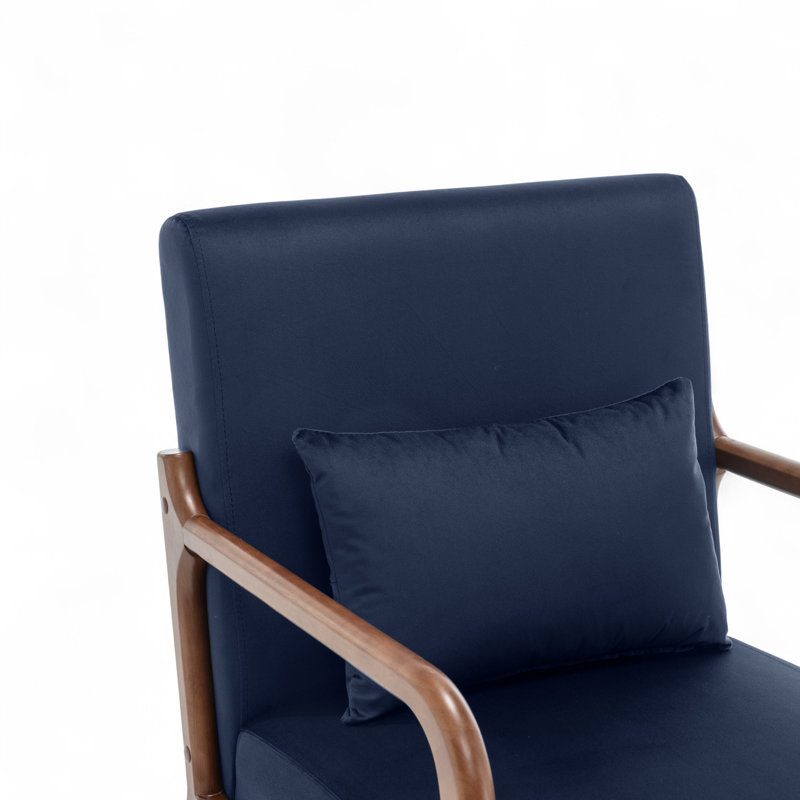 Alisija Upholstered Armchair, Dark Blue Velvet