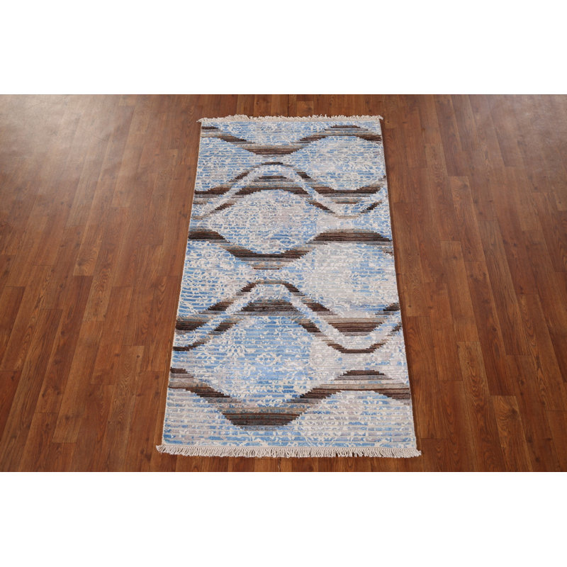Tapis oriental moderne rayé 3 x 5