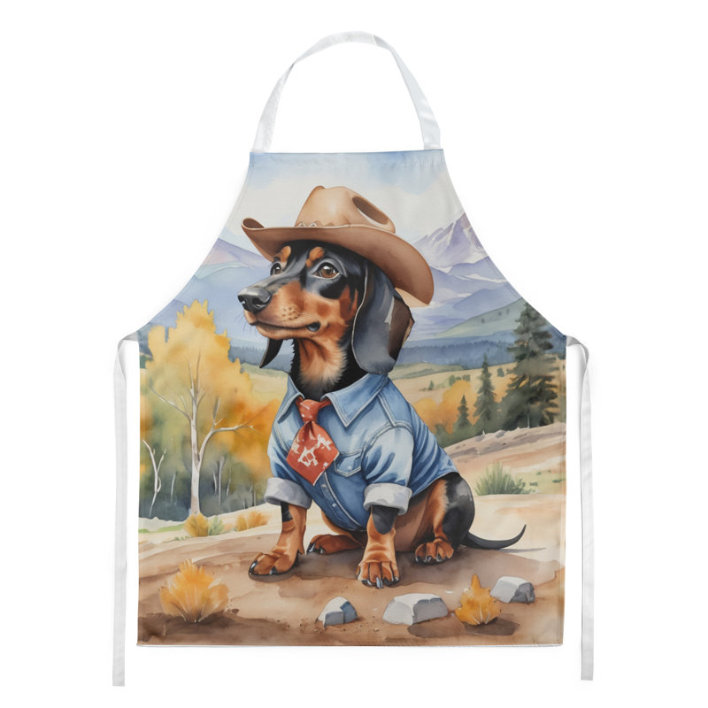 Tablier de bienvenue teckel Cowboy
