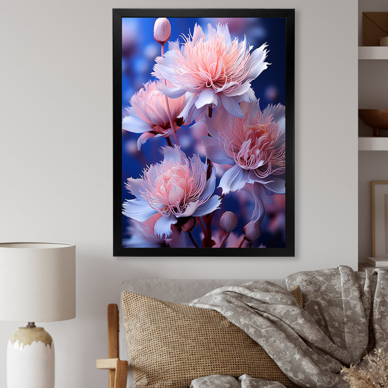 «Dreamy Mauve», impression sur toile, H 20 po x l 12 po x P 1 po, Cadre simple noir