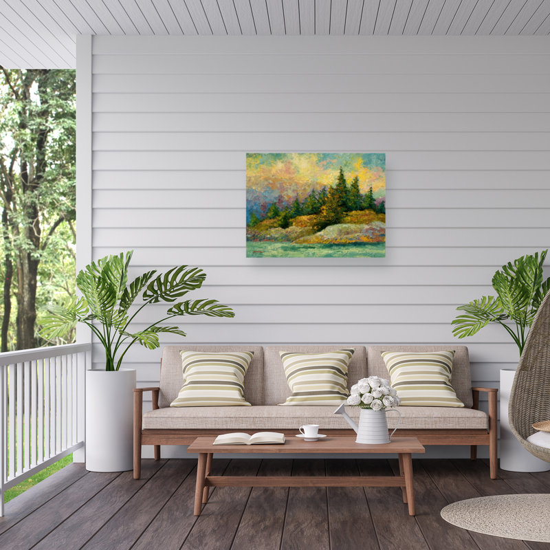 «Marion Island», toile d'extérieur Marion Rose, H 24 po x l 32 po x P 1,5 po