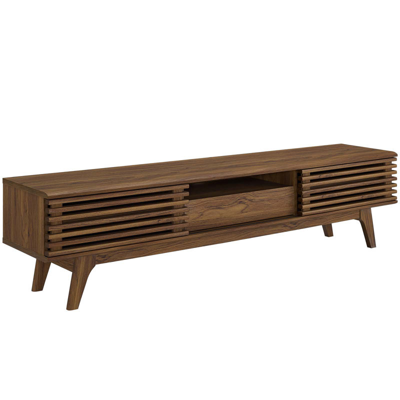 Modway Render TV Stand, 17"H x 70"W 13.5"D, Walnut