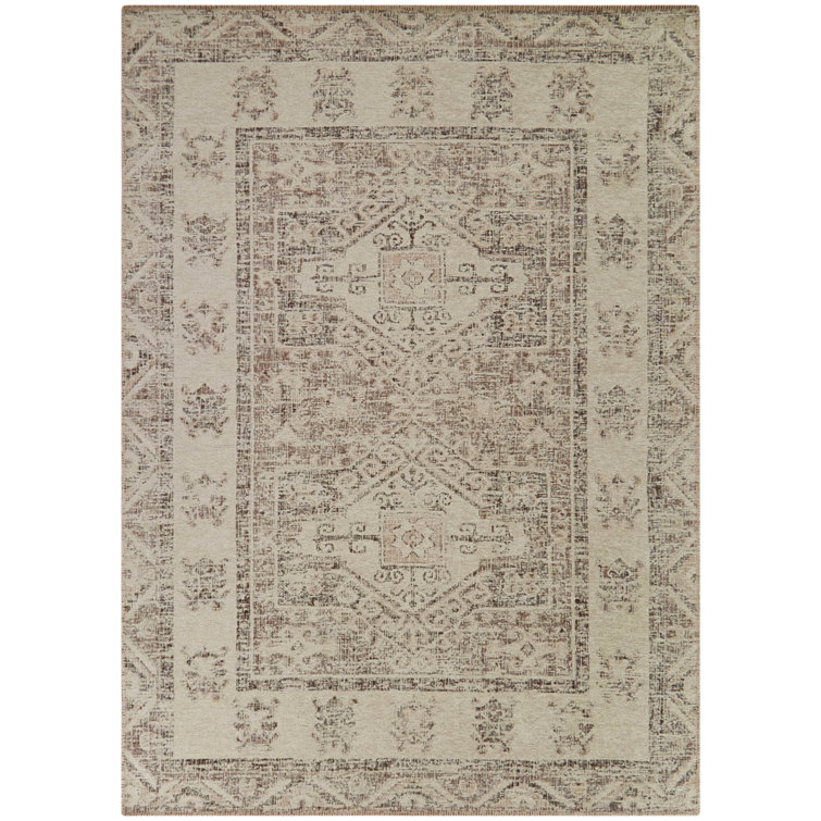 Caleb Rectangle Oriental Machine Woven Recycled P.e.t Area Rug in Copper