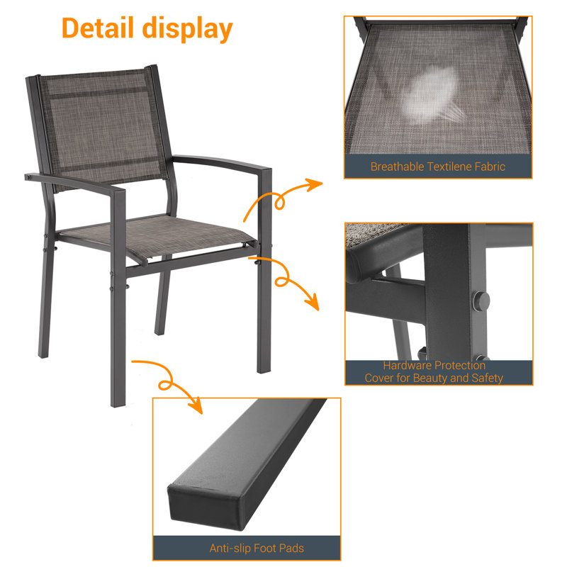 Amaranthe 6 - Person Patio Conversation Set, Gray