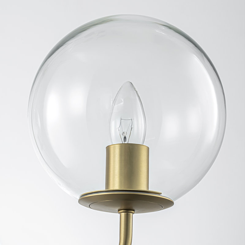 Luminaire suspendu linéaire en verre transparent 3 lumières TriForm