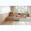 Lit plateforme simple en L avec armoires de rangement, bureau, lit gigogne et lumière DEL-856782322-856782321