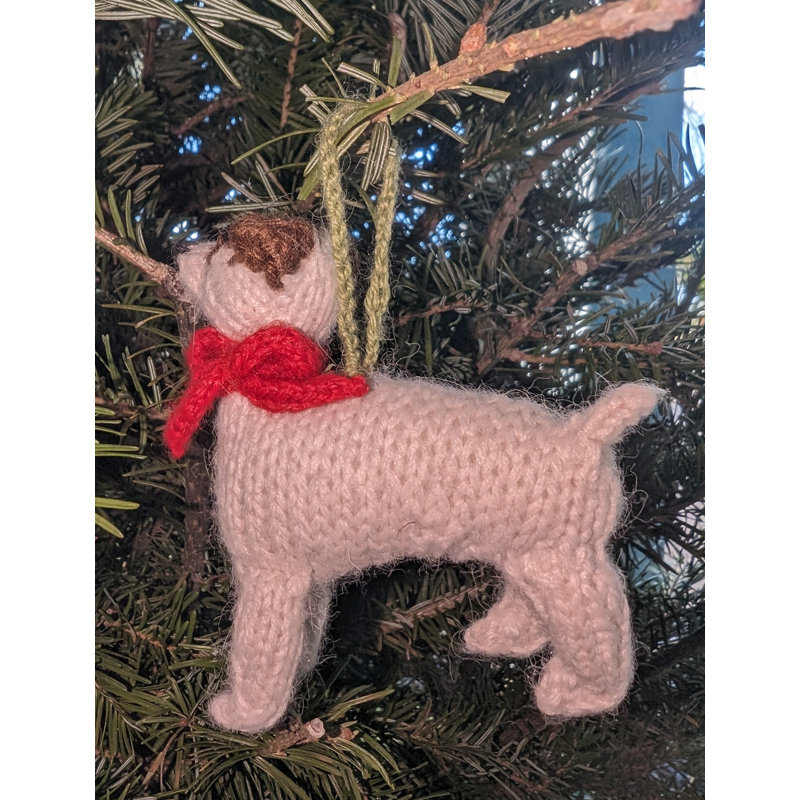 Arcadia Home Jack Russell Terrier Hand-Knit Ornament