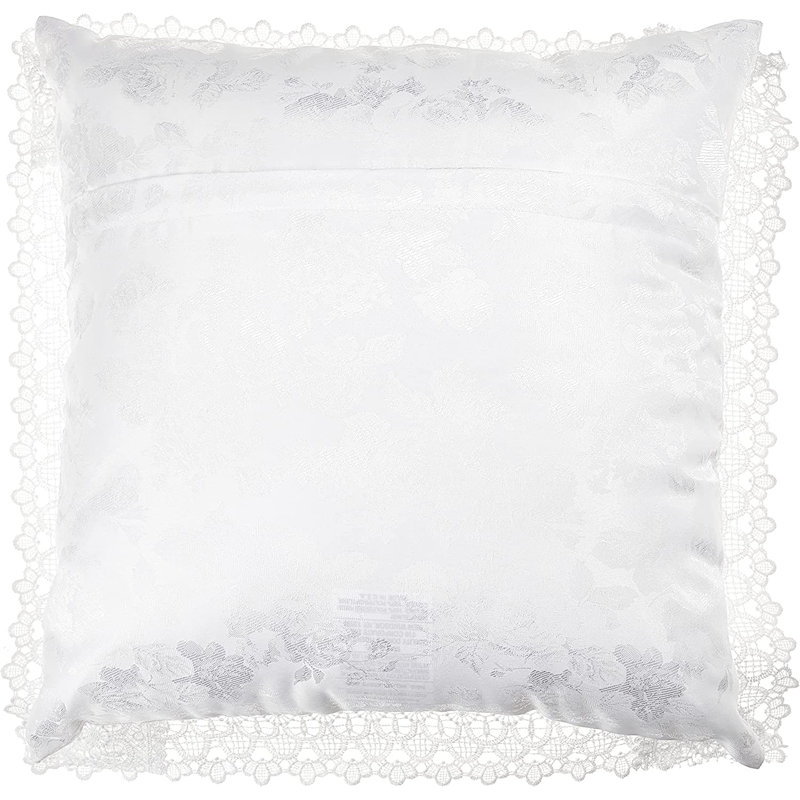Floral Throw Pillow, White