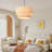 17.7" Modern 2-Tier Beige Plug-in Pendant Light