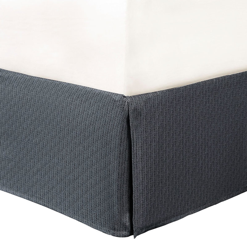 Édredon rouge grand - 7 pièces avec motif à chevrons Buffalo et motif à carreaux avec 3 coussins décoratifs et jupe