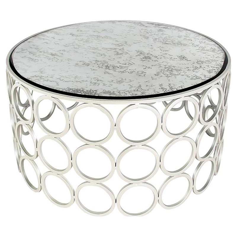 Milan Frame Coffee Table, 18.5" H x 36" L x 36" W, Oyster White