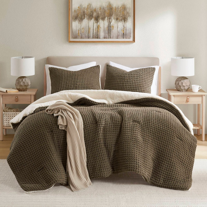 Knit Chenille Comforter Set Full/Queen, Full/Queen Sheet Set with 2 Additional Pieces