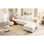 Canapé modulaire moderne en U à 6 places avec rangement, chenille de 123 po pour salon spacieux, rangement pour canapé