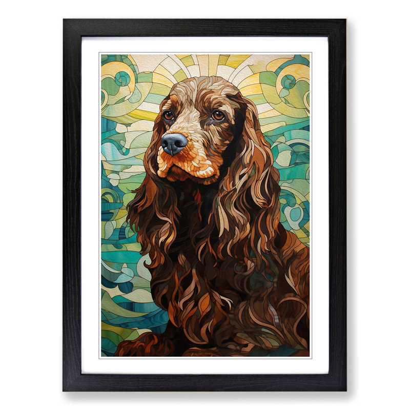 Single Picture Frame Print on Wood, 46cm H x 34cm W, Black Framed