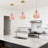 1 -Light Single Retro Pink Glass Pendant