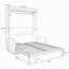 Murphy Bed, Queen Size Murphy Wall Bed With Sofa For Living Room, Metal Bed Frame