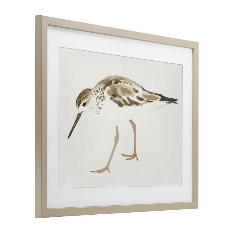 Sandpiper Shore Bird, H 13 po x l 16 po, Cadre de récolte en pin