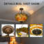 Lustre rétro en vitrail Tiffany 3 E26 avec lumière chaude inclus