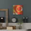  «Orange Starburst 2» par Laura Gibson, art mural en métal, 12 po x 12 po-2081089017