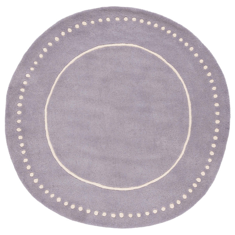 Cruz Hand Tufted Wool Solid Color Rug, Round 5'