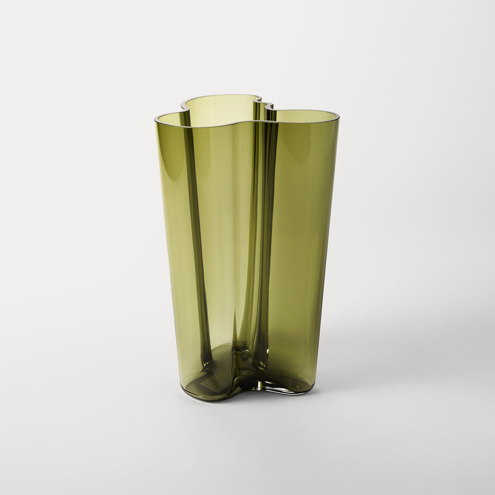 Aalto Glass Table Vase, 6.3" H x 8.19" W x 4.75" D, Dark Gray