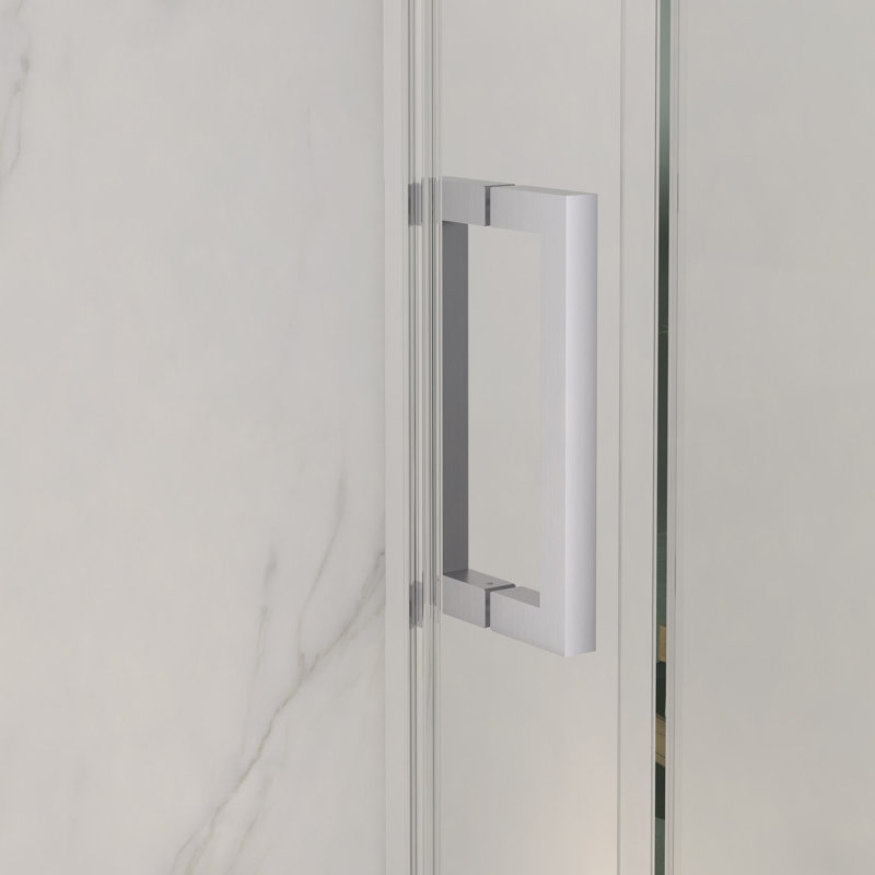 56-60"W X 72"H Frameless Sliding Shower Door,5/16" (8Mm) Thick SGCC Tempered Clear Glass,Double Side Easy Clean