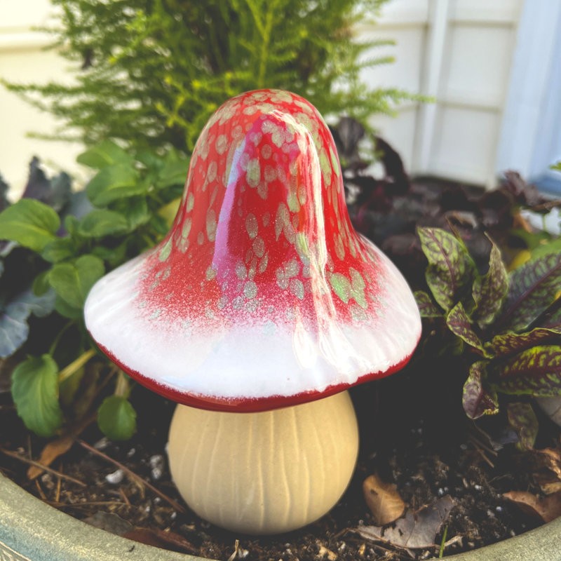 Accessoires de jardin en céramique, Rouge
