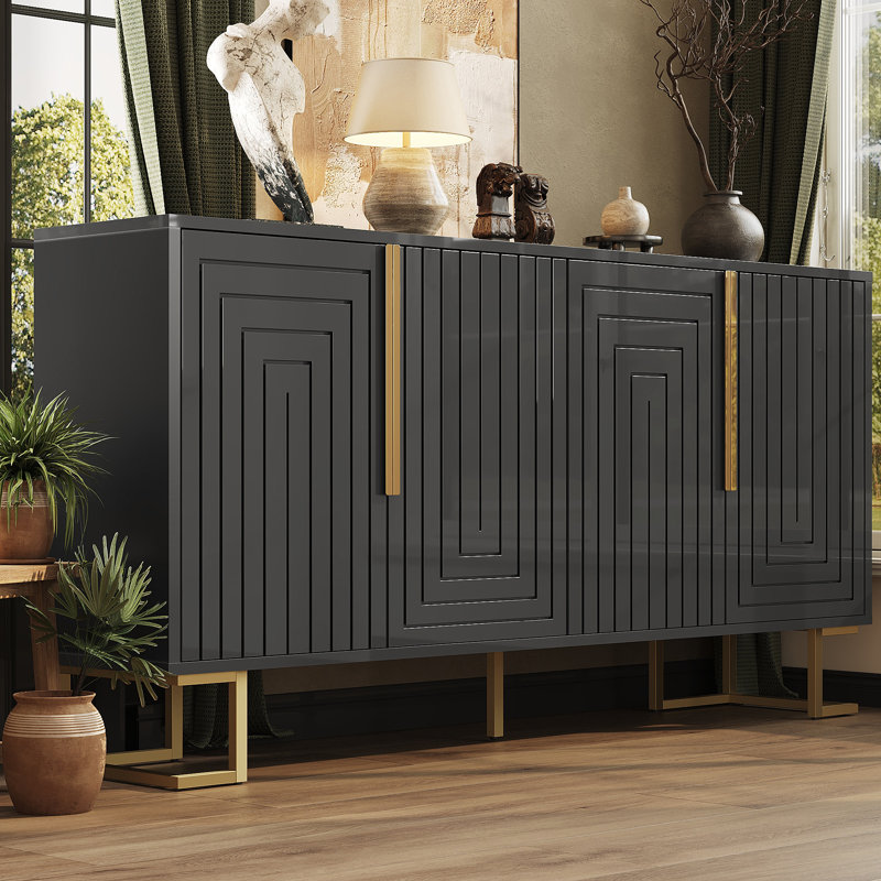152cm Sideboard, Black