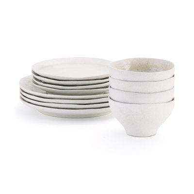 Stellar, Stoneware - Mylor 12 Piece Dinnerware Set, Service for 4