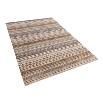 Niksar Striped Wool Hand Woven Area Rug