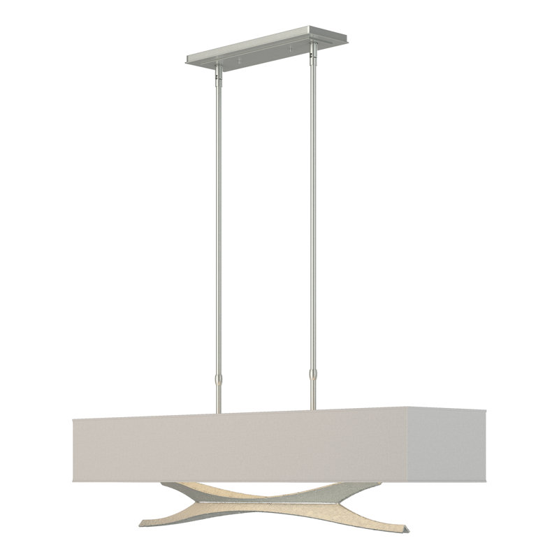 Moreau 4 - Light Kitchen Island Pendant, Flax, Dark Smoke