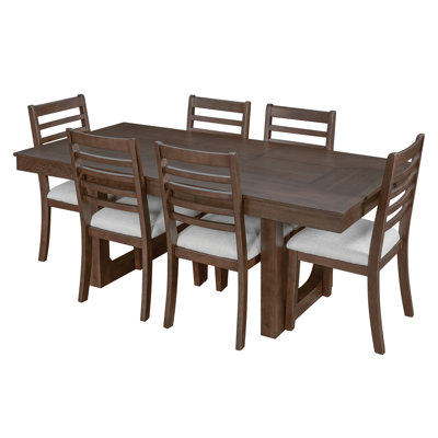 Ensemble de table de salle à manger extensible Venn avec chaises rembourrées