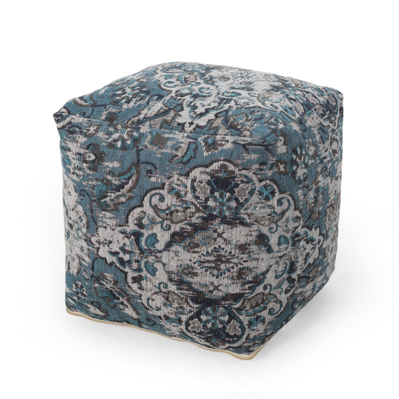 16" Square Ikat Pouf