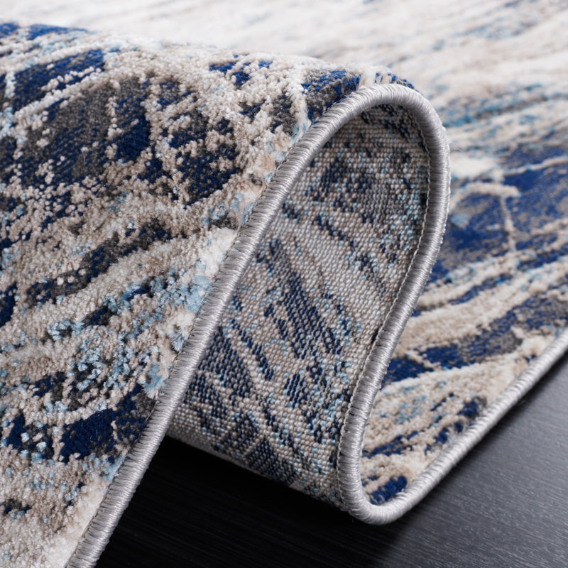 Tapis performance abstrait Vogue, Rond 6 pi 7 po