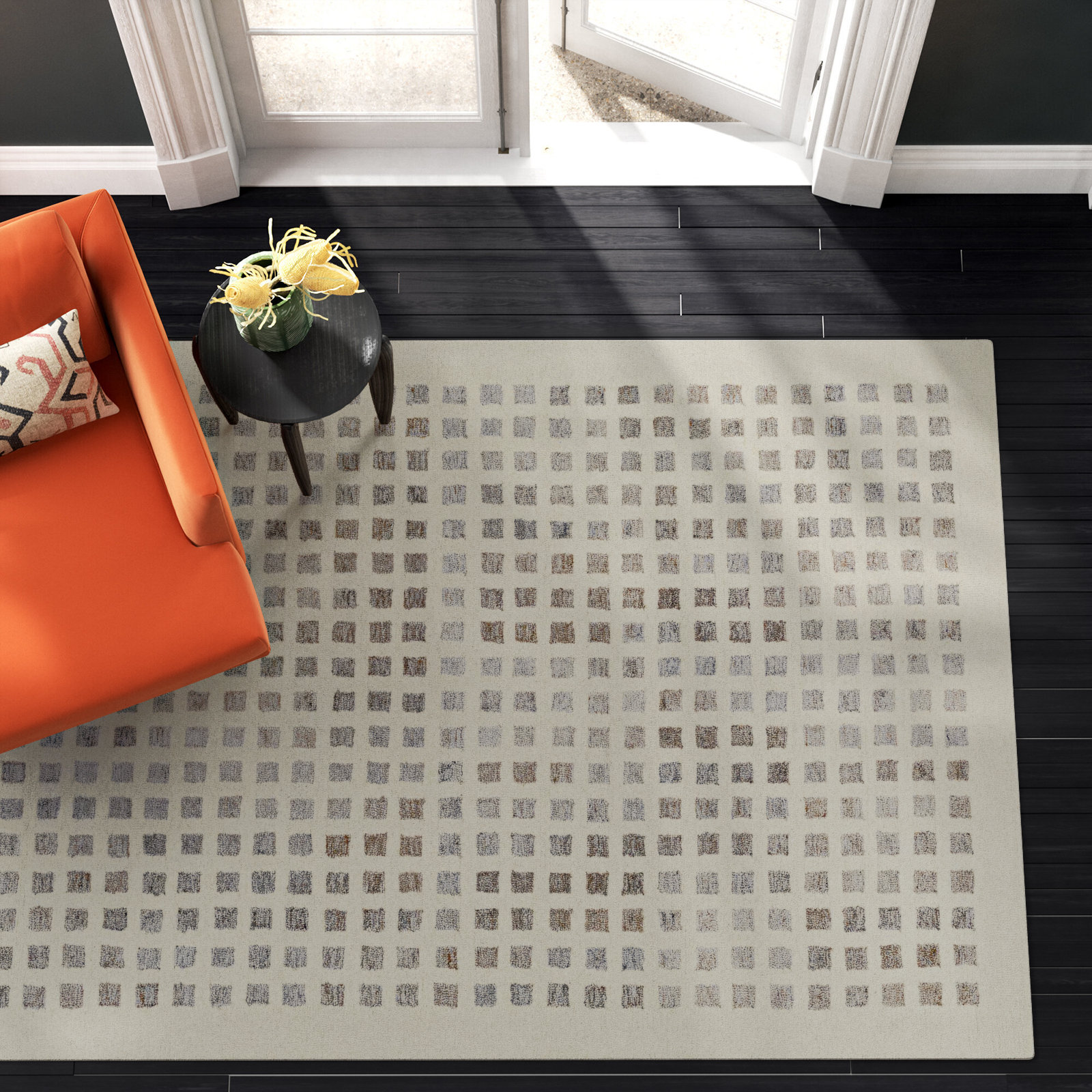 Sigrid Hand-Tufted Geometric Rug, Rectangle 5' x 7'6"